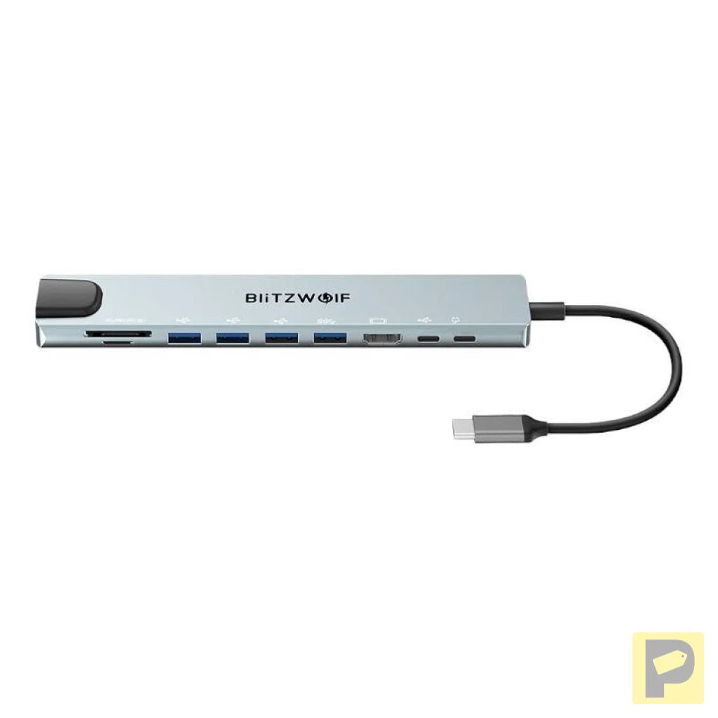 Docking Station Blitzwolf BW-TH5 10in1 USB-C (silver)