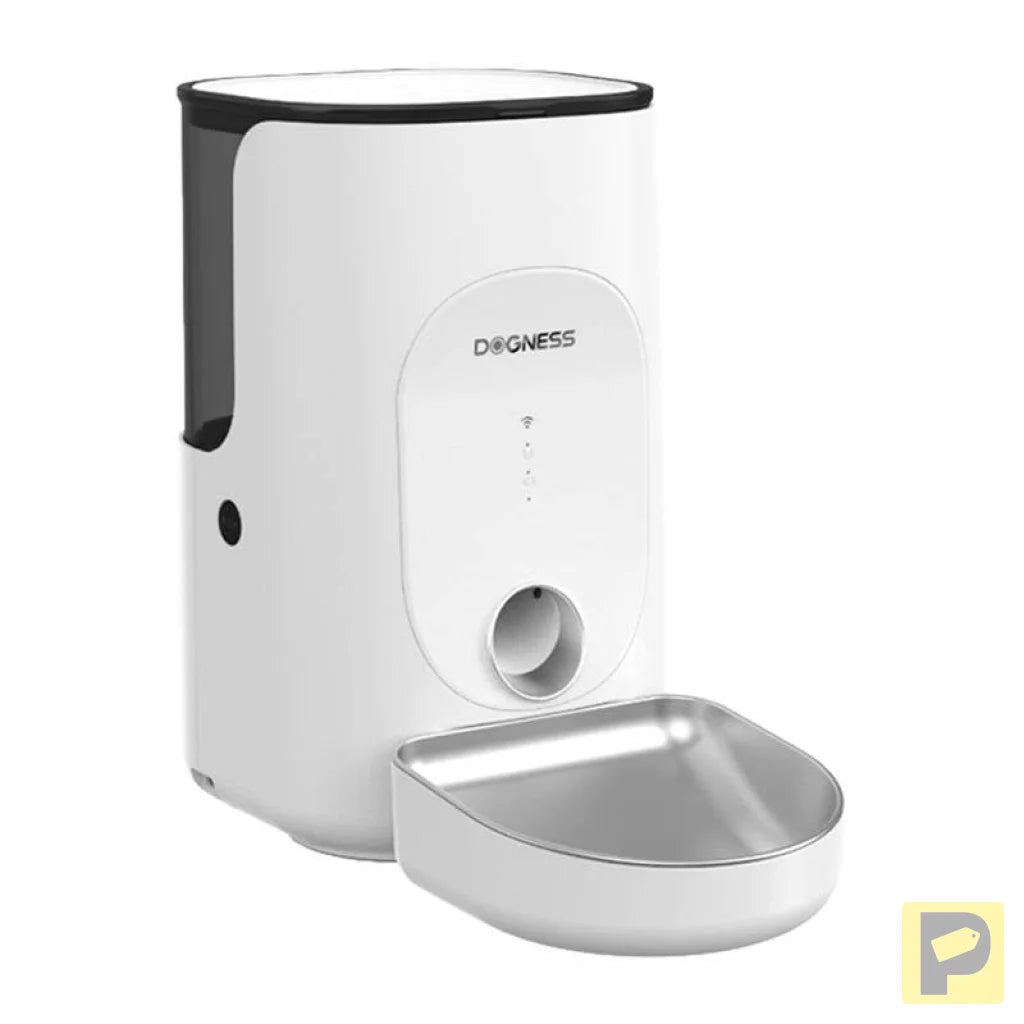 Dogness F16 WiFi 5G 4L smart food dispenser with stainless steel bowl (white)