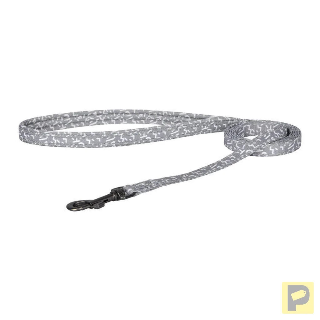 Dogness walking set leash 1,5m+harness for dog (light gray)