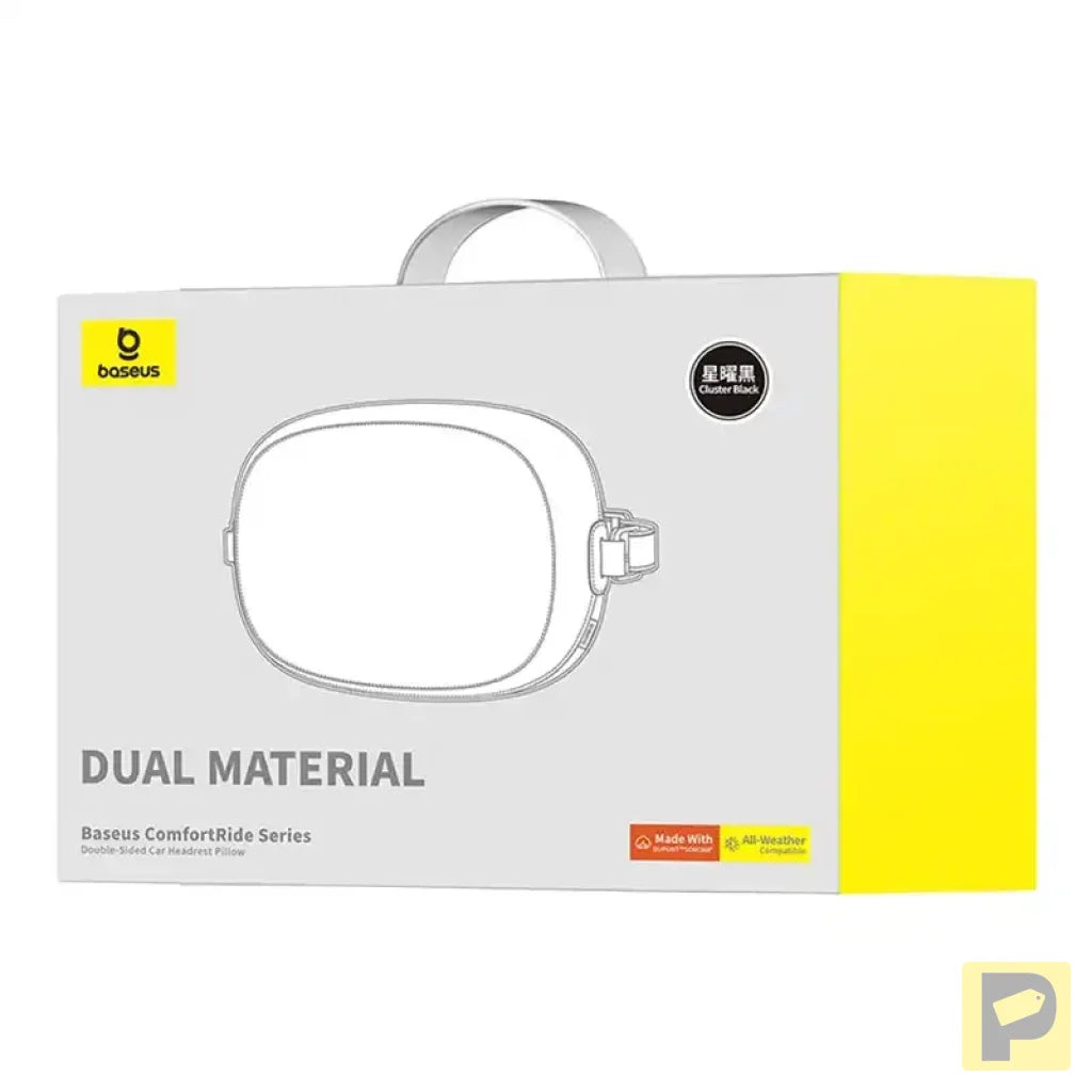 Double sided Car Headrest Mounted Pillow Baseus Comfort Ride (black)