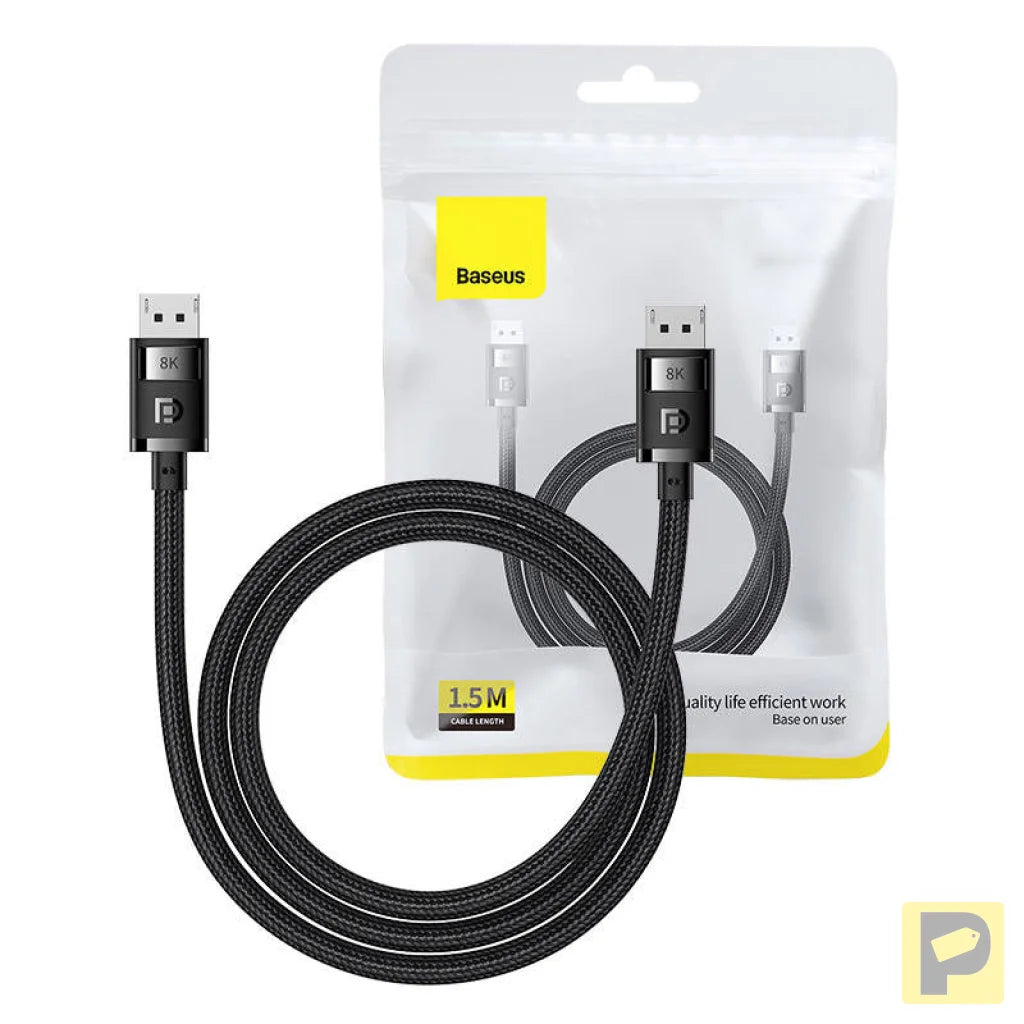 DP 8K to DP 8K cable Baseus High Definition 1.5 m (black)