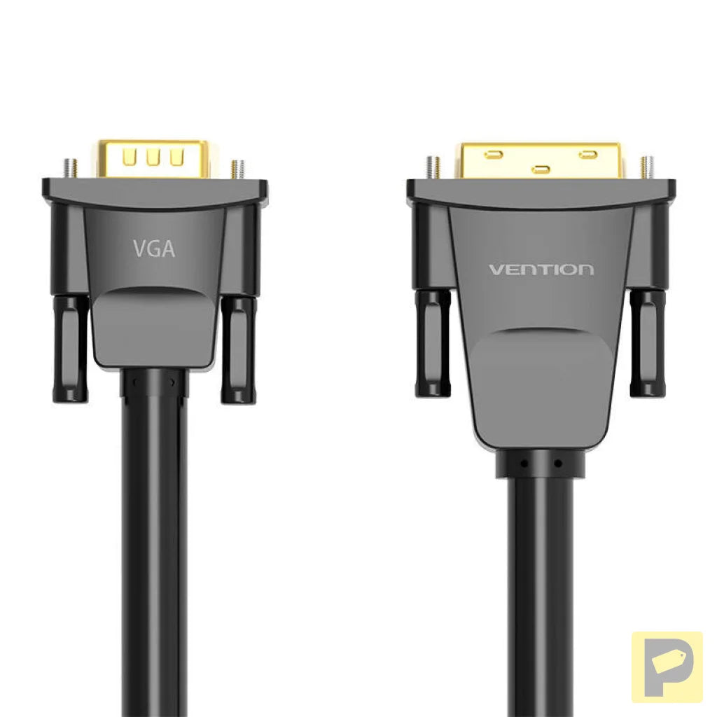 DVI (24+1) to VGA Cable Vention EABBG 1,5m, 1080P 60Hz (black)