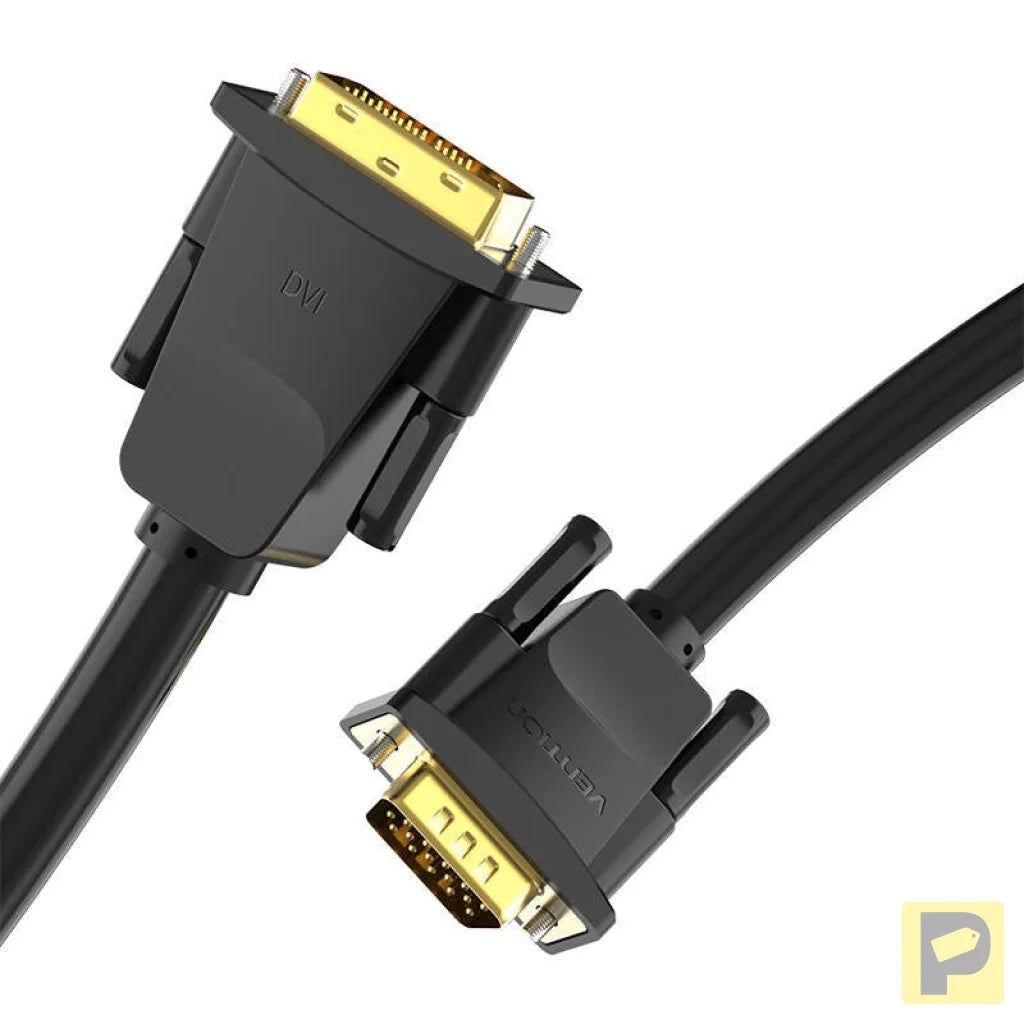 DVI (24+1) to VGA Cable Vention EABBG 1,5m, 1080P 60Hz (black)