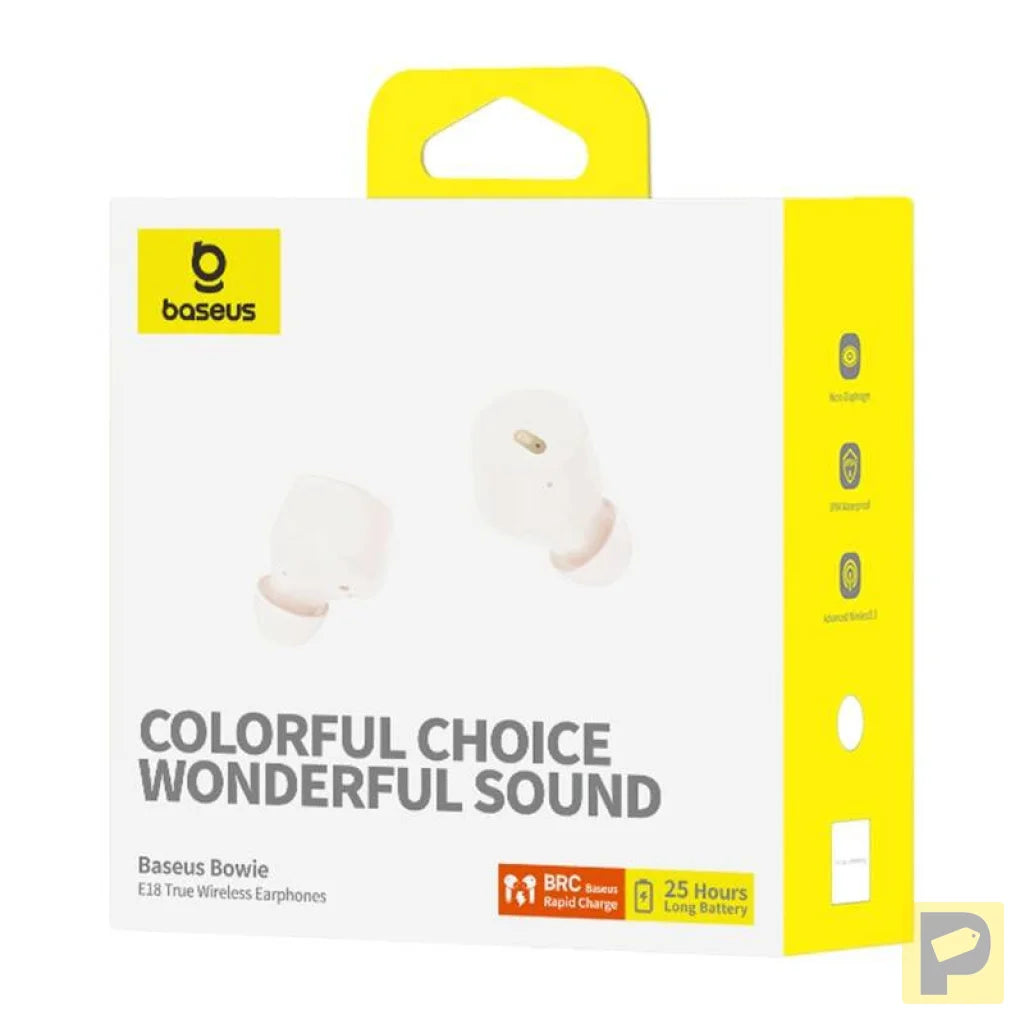 Earphones TWS Baseus Bowie E18 (white)