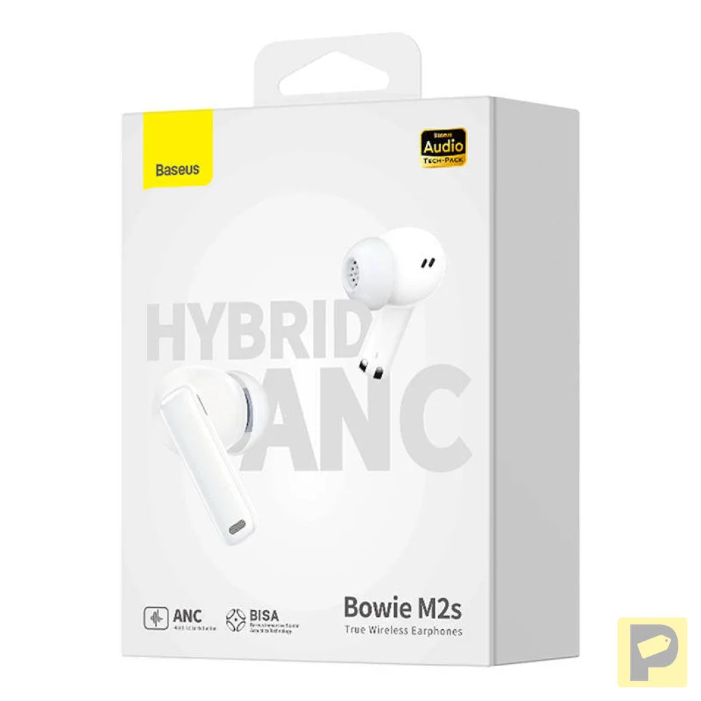 Earphones TWS Baseus Bowie M2s (white)