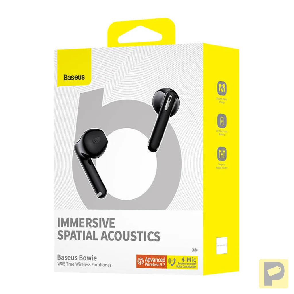 Earphones TWS Baseus Bowie WX5 (black)