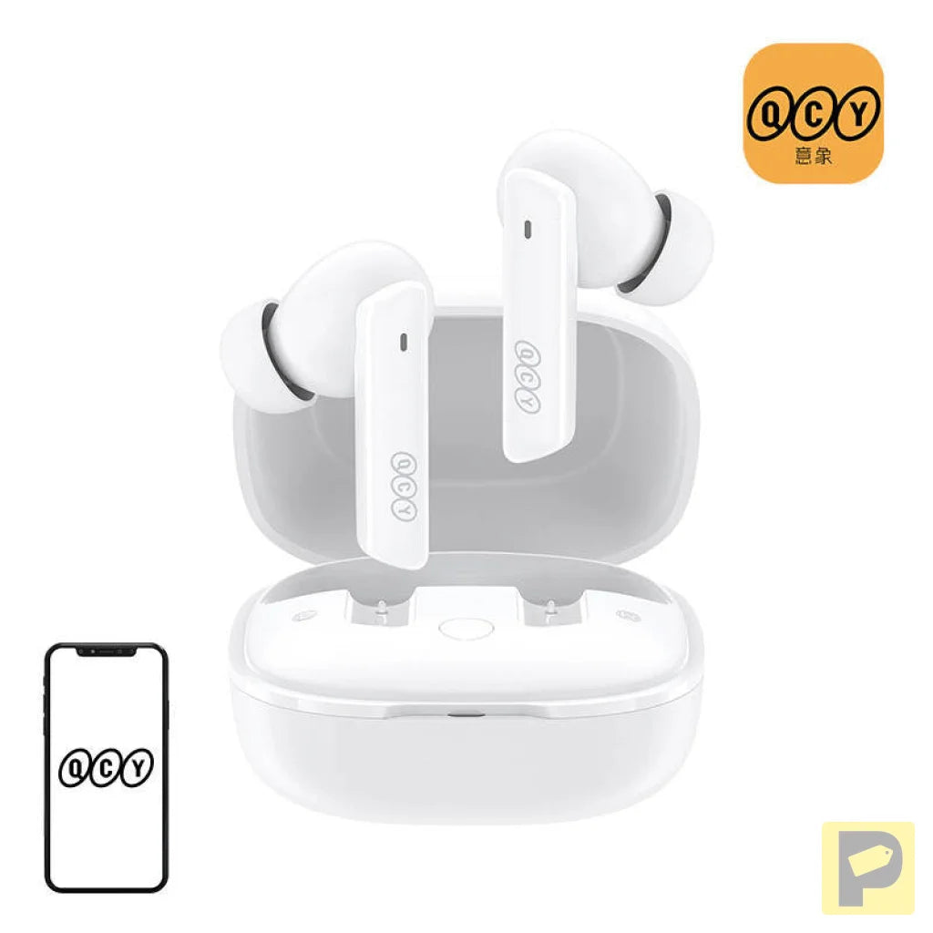 Earphones TWS QCY HT05, ANC (white)