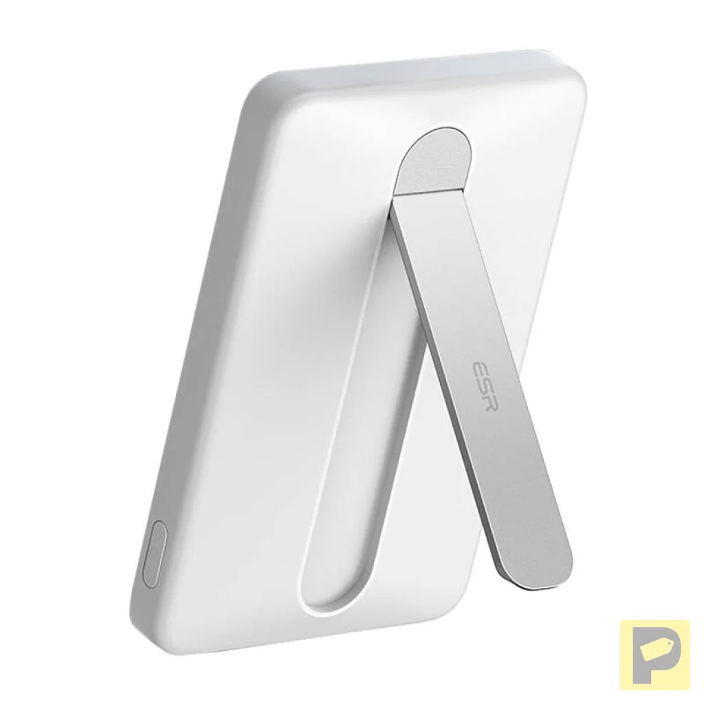 ESR Qi2 MagSlim 5000 mAh magnetic powerbank with stand (white)