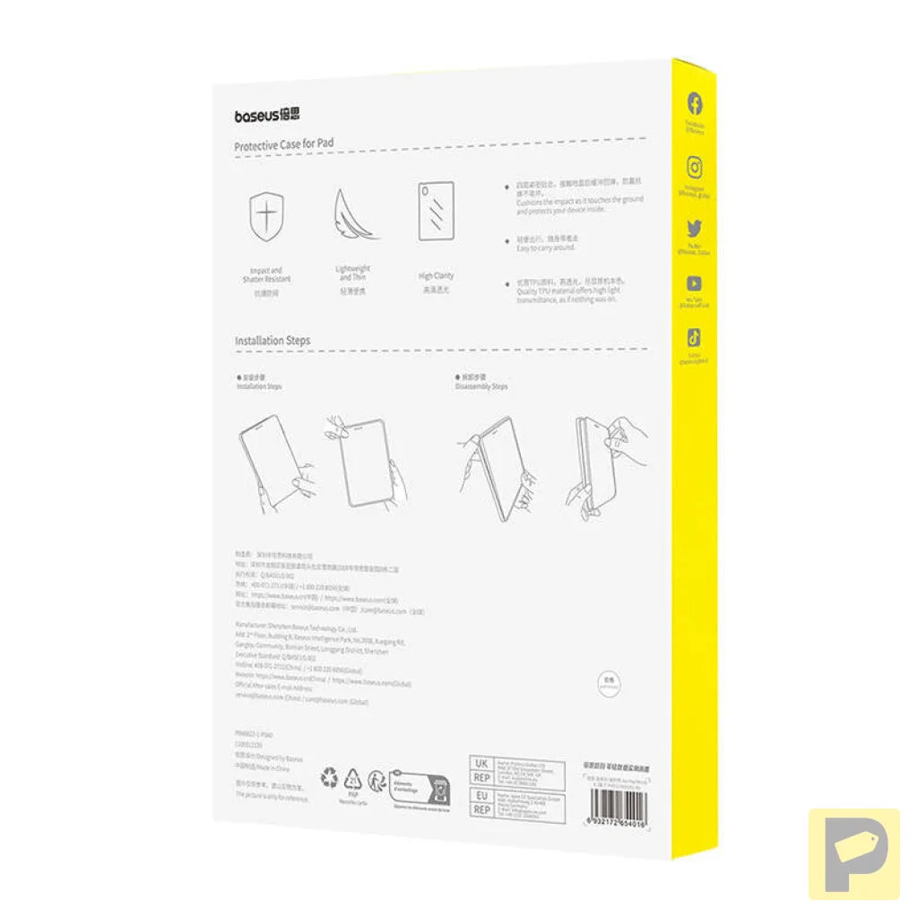 Etui ochronne Baseus Simple Pad (2017/2018) 9.7" (przeźroczyste)