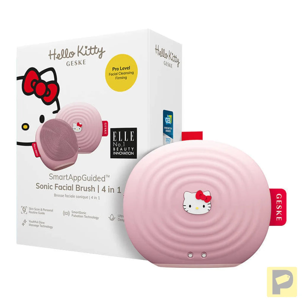 Facial Cleaning Sonic Brush 4in1 Geske with APP (Hello Kitty pink)