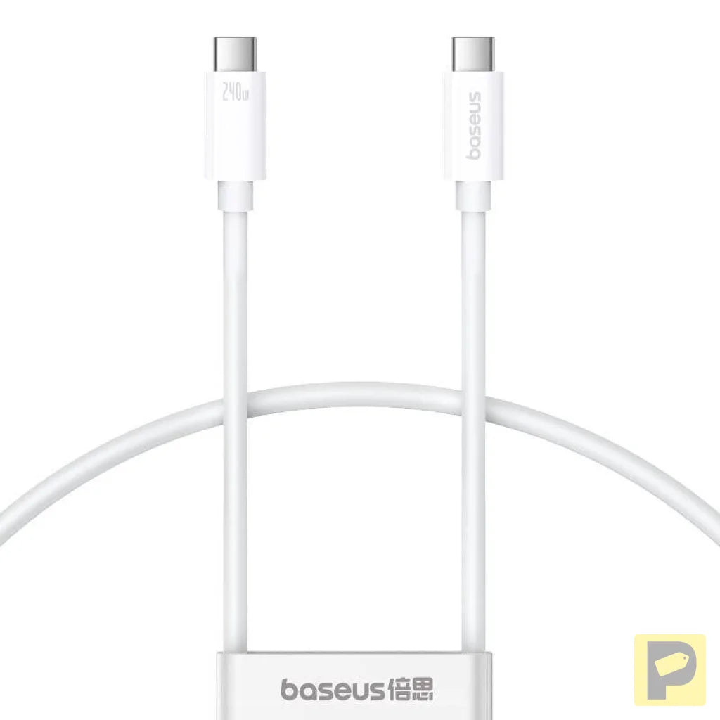 fast Charging Cable Baseus Superior 2 USB-C to USB-C 240W, 1,8m (white)