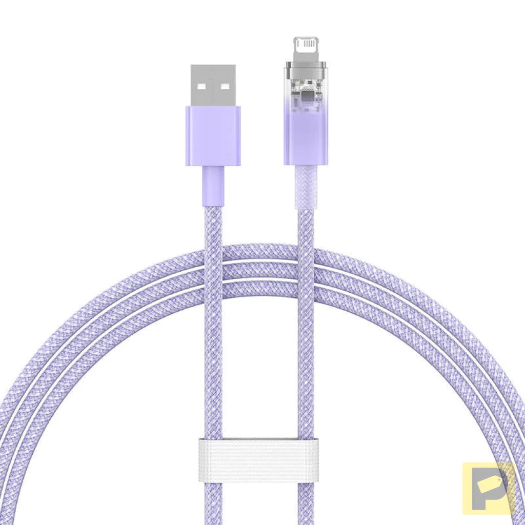 Fast Charging cable Baseus USB-A to Lightning Explorer Series 1m 2.4A (purple)
