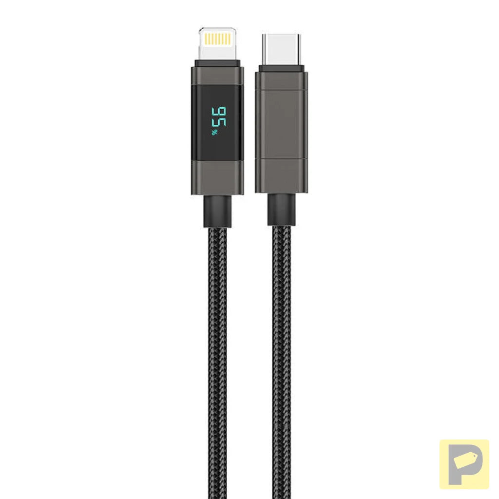 Foneng XS05 PD27W USB-C to Lightning cable, 1.2m (black)