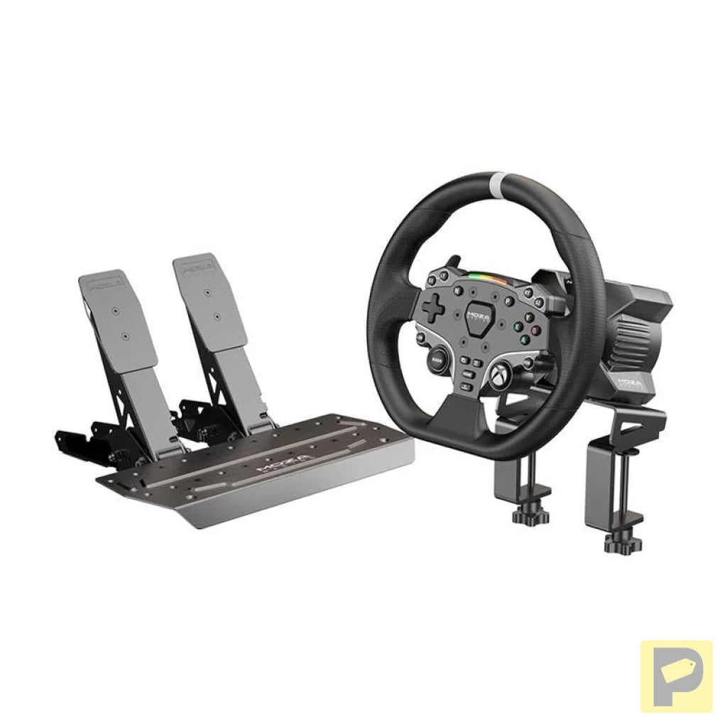 Gaming set - R3 base + ES steering wheel + SRP-Lite pedals + Moza Racing R3 RS053 clamps (X-BOX, PC)