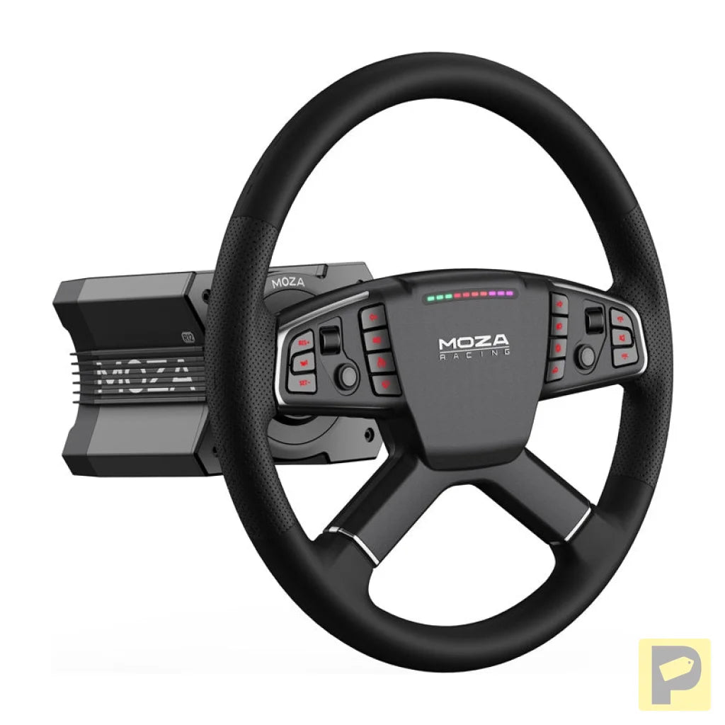Gaming set - R5 base + TSW truck steering wheel + SRP-Lite pedals + Moza Racing RS071 clamps (PC)