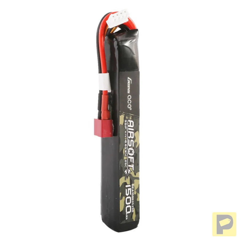 Gens ace 25C 1500mAh 3S1P 11.1V Airsoft Gun Lipo Battery with T Plug