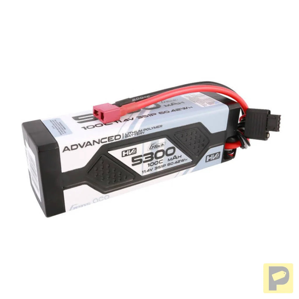 Gens ace Advanced G-Tech 5300mAh 11.4V 3S1P 100C HV car Lipo Battery Pack Hardcase with Deans Plug