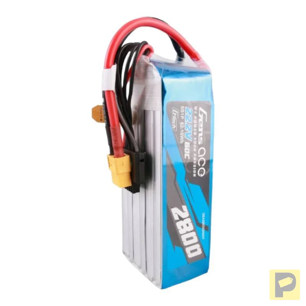 Gens ace G-Tech 2800mAh 22.2V 60C 6S1P Lipo Battery Pack with XT60 plug