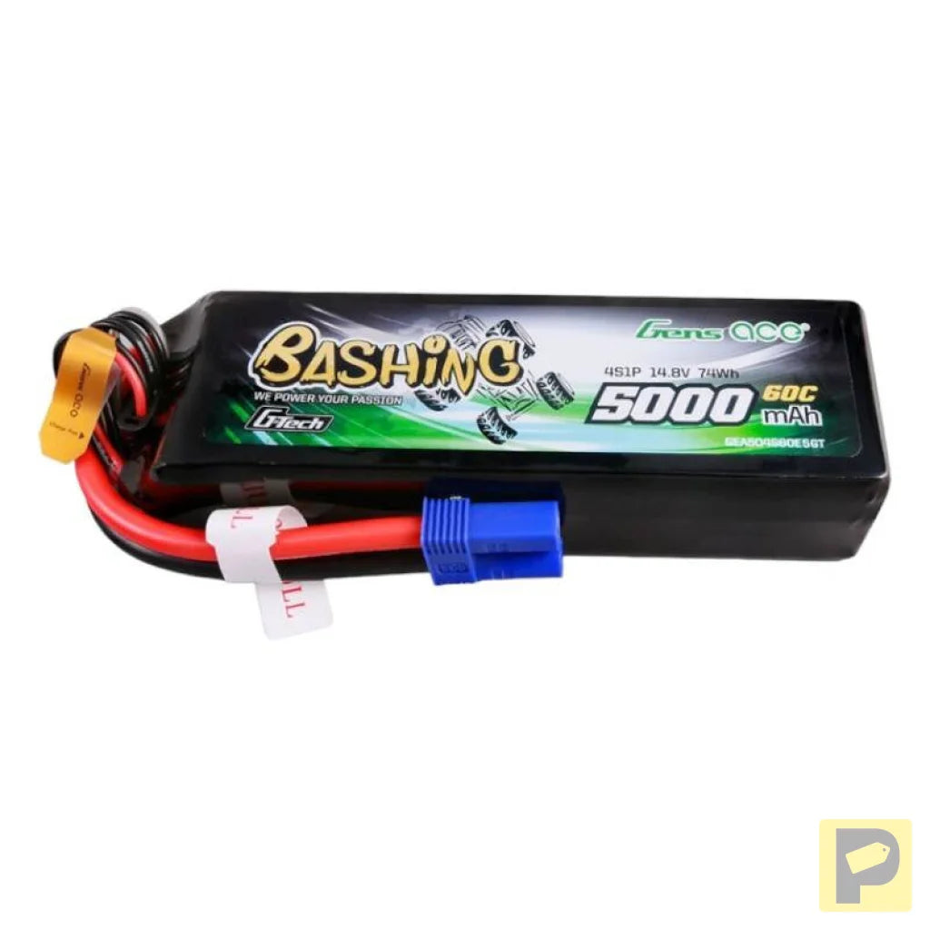 Gens ace G-Tech 5000mAh 14.8V 4S1P 60C Lipo Battery Pack with EC5 Plug-Bashing Series