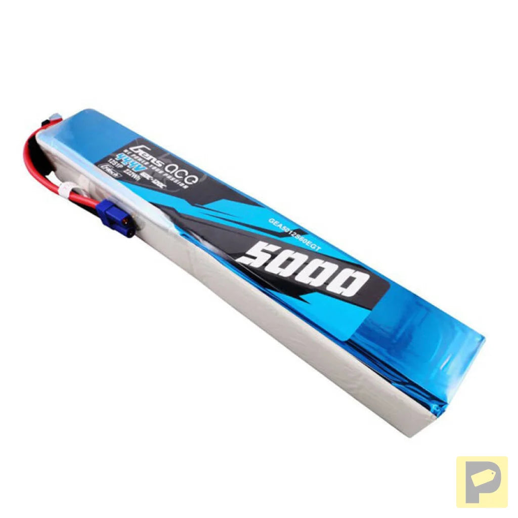 Gens ace G-Tech 5000mAh 60/120C 44.4V 12S1P Lipo Battery Pack with EC5 Plug