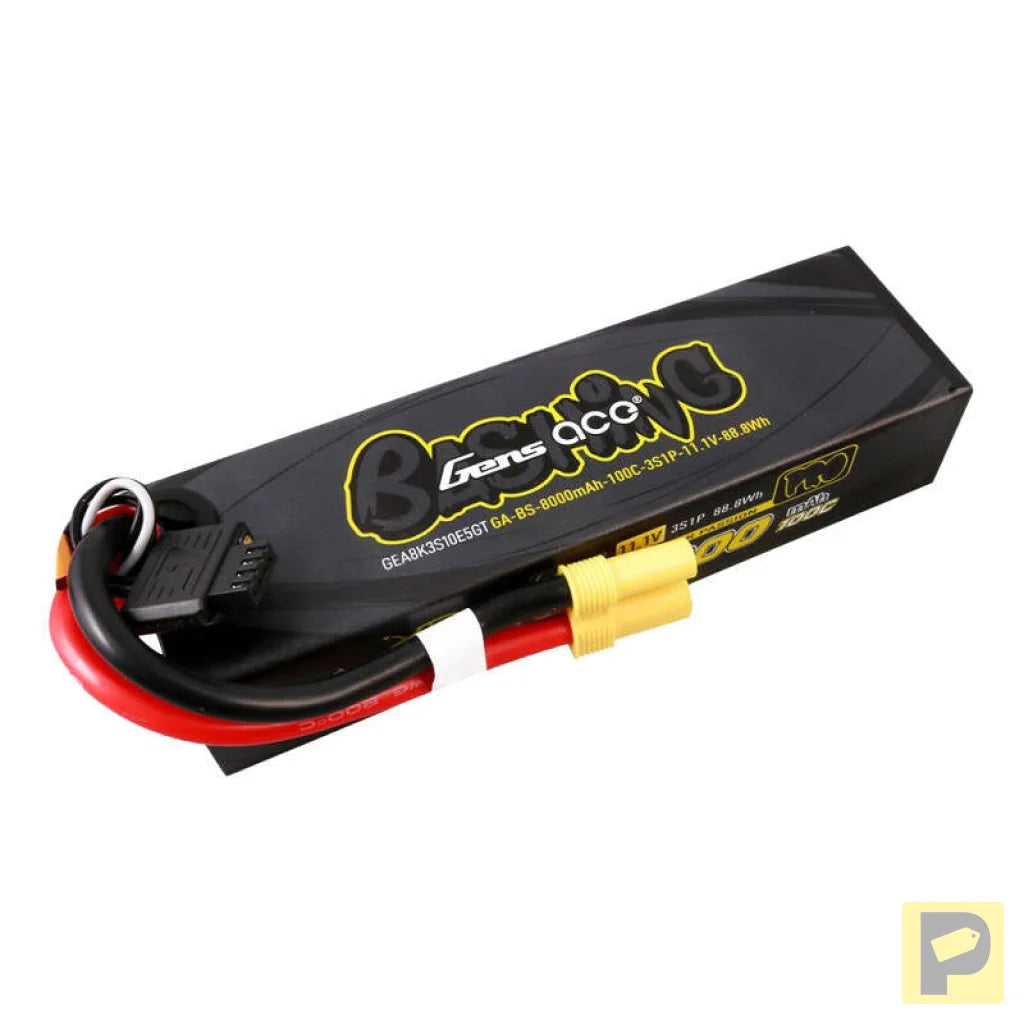 Gens ace G-Tech 8000mAh 11.1V 100C 3S1P Lipo Battery Pack with EC5-Bashing Series
