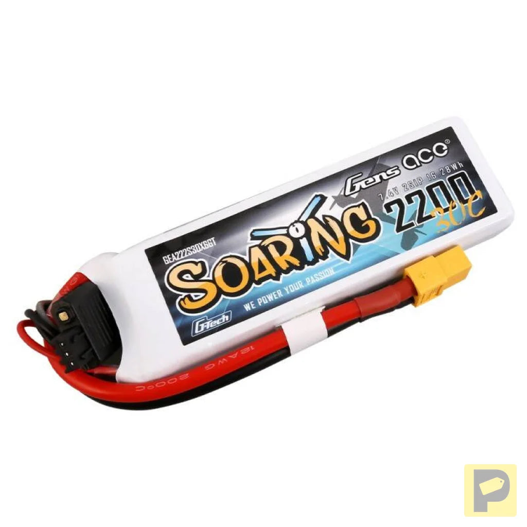 Gens Ace G-Tech Soaring 2200mAh 7.4V 30C 2S1P XT60 Battery