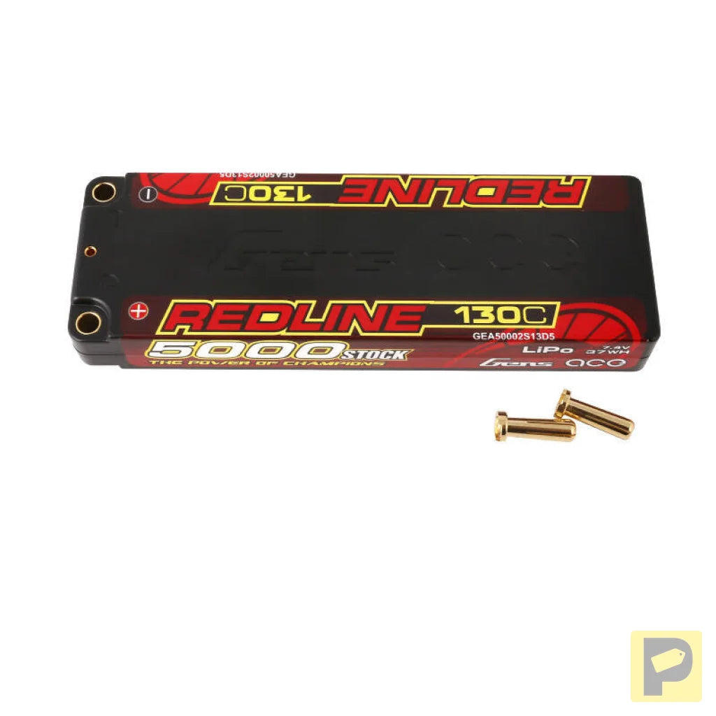 Gens ace Redline Series 5000mAh 7.4V 130C 2S1P HardCase 56# HV Lipo Battery