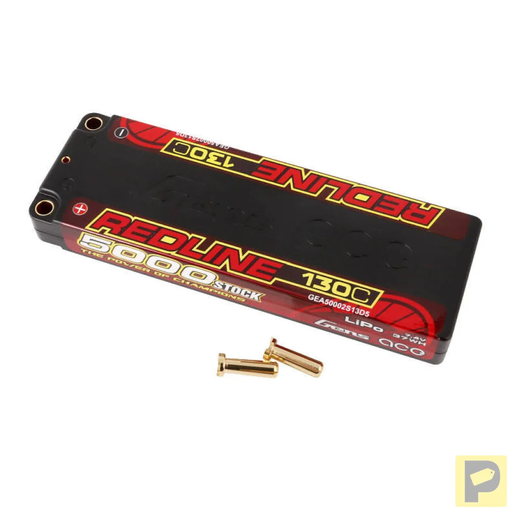 Gens ace Redline Series 5000mAh 7.4V 130C 2S1P HardCase 56# HV Lipo Battery