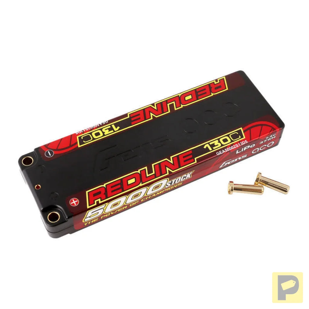 Gens ace Redline Series 5000mAh 7.4V 130C 2S1P HardCase 56# HV Lipo Battery