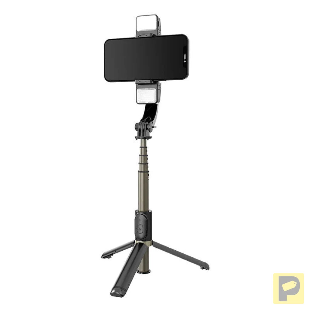 Gimbal/stand with light APEXEL Q08d (black)