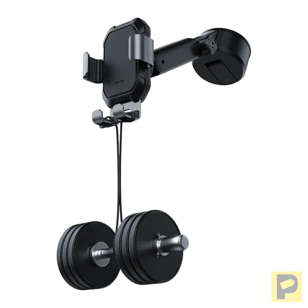 Gravity car mount for Baseus Tank phone with suction cup (black)