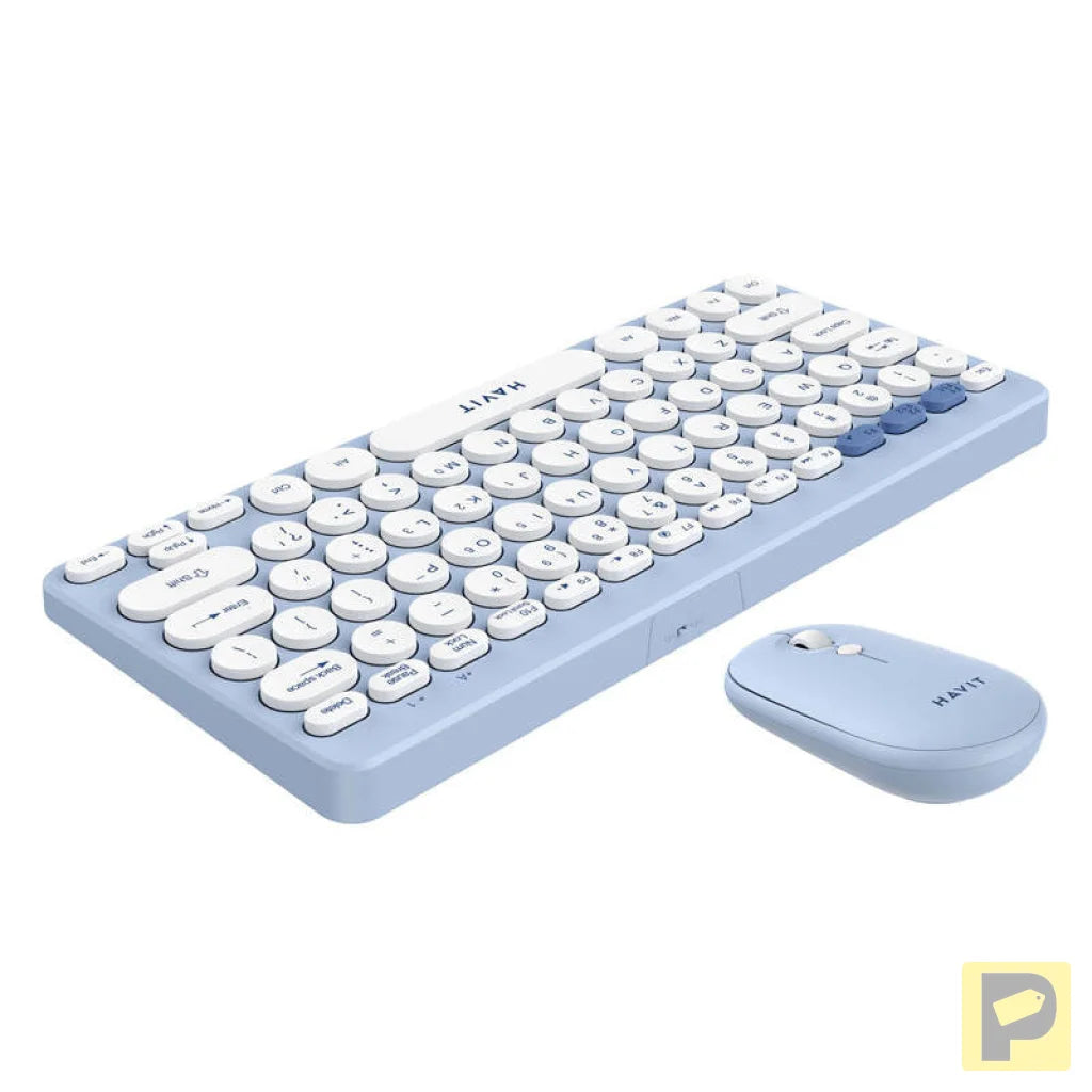 Havit KB279GCM wireless 2-in-1 gaming set keyboard + mouse (blue) (QWERTY)