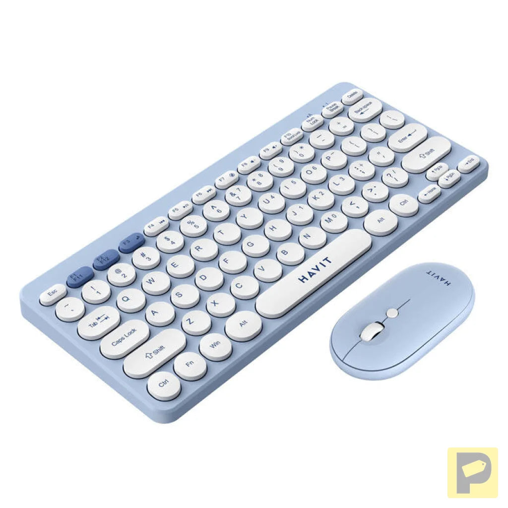 Havit KB279GCM wireless 2-in-1 gaming set keyboard + mouse (blue) (QWERTY)