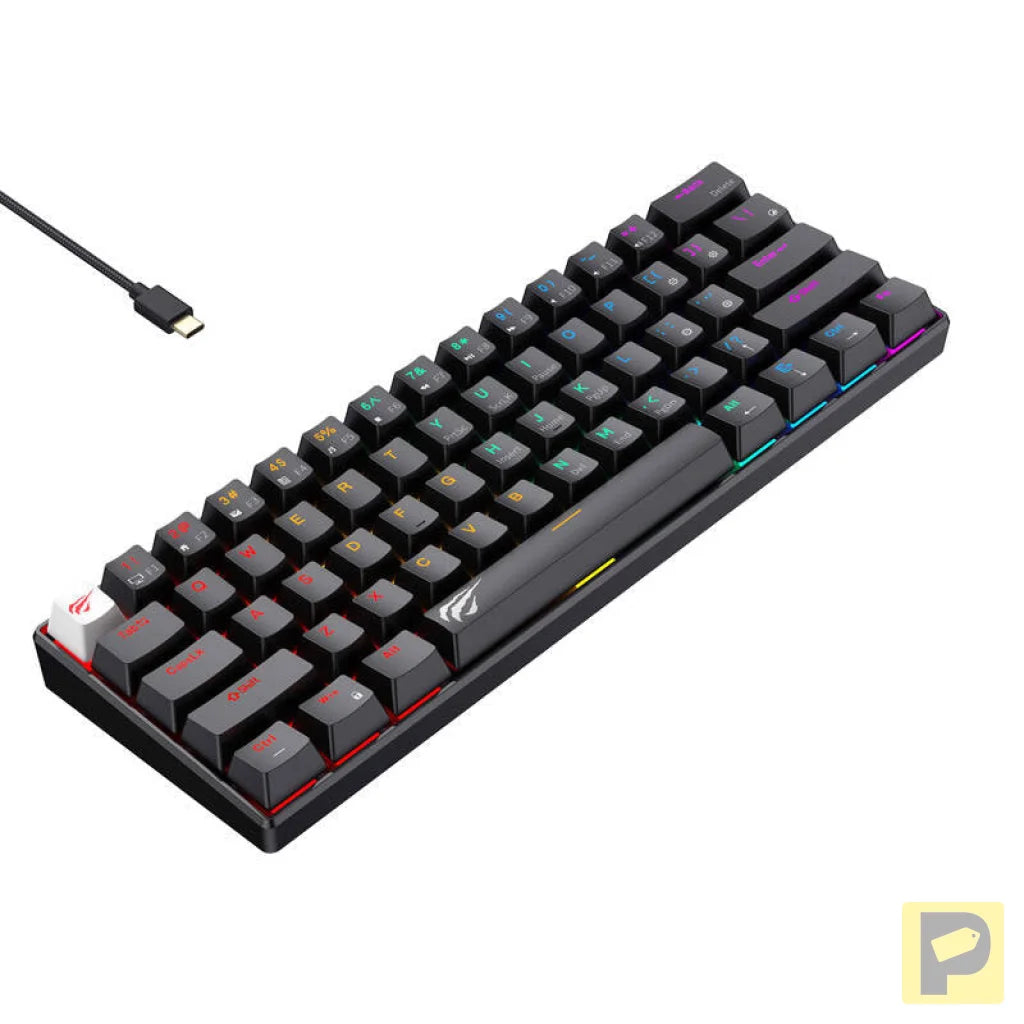 Havit KB903L wired mechanical / gaming RGB keyboard (black) (QWERTY)