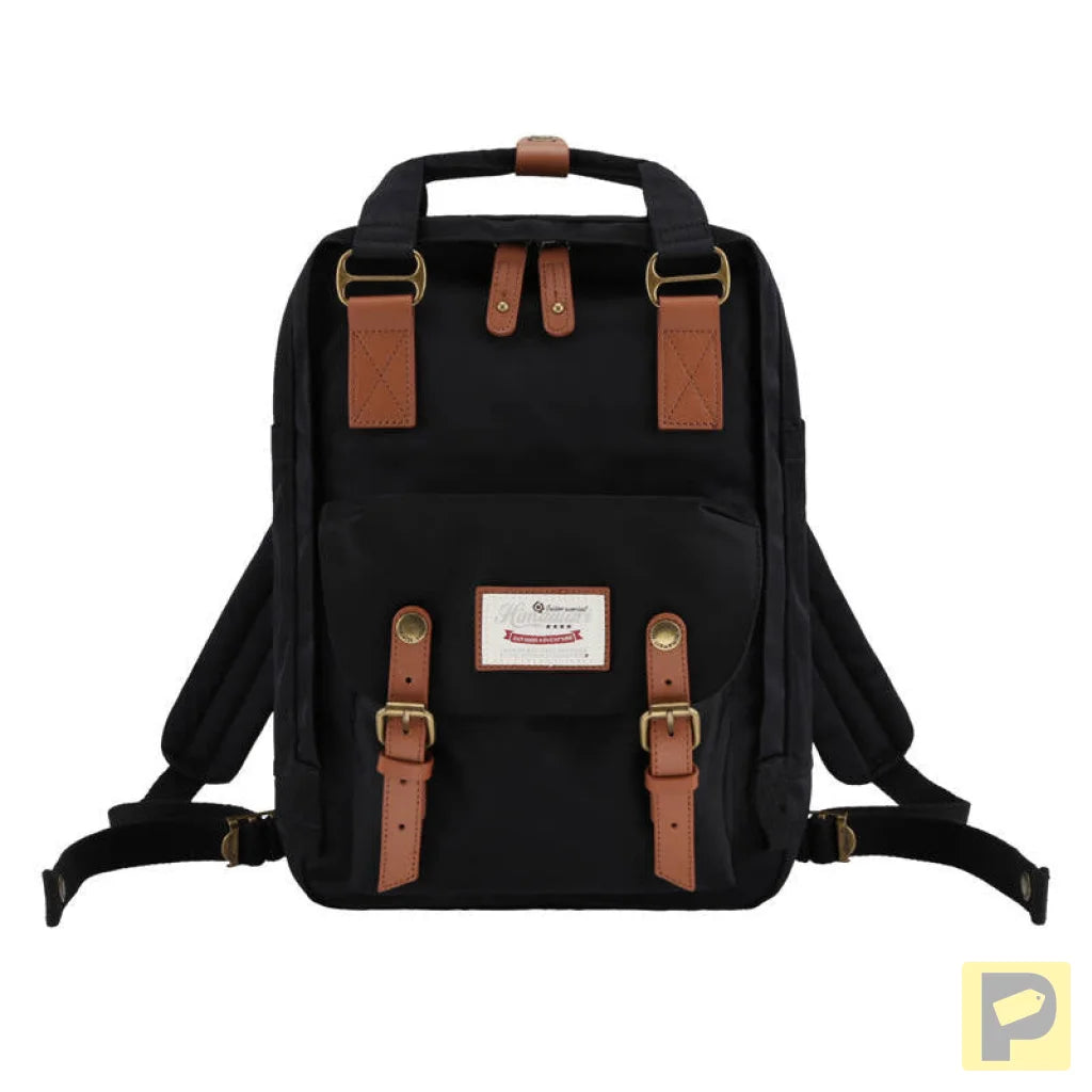 Himawari 188L black and brown 14'' laptop backpack