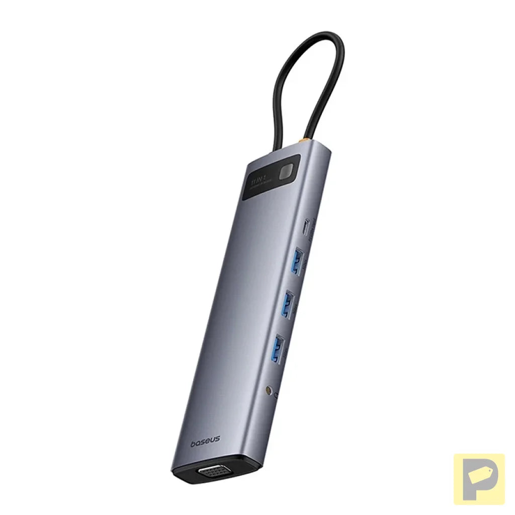 Hub 11in1 Baseus StarJoy Metal Glam Series, USB-C to HDMI +VGA + 3 x USB 3.0 + USB 2.0+USB-C PD + RJ45 + SD/TF +3,5mm