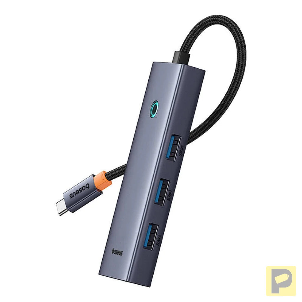 Hub 5in1 Baseus UltraJoy 5-Port (4xUSB 3.0, PD) grey