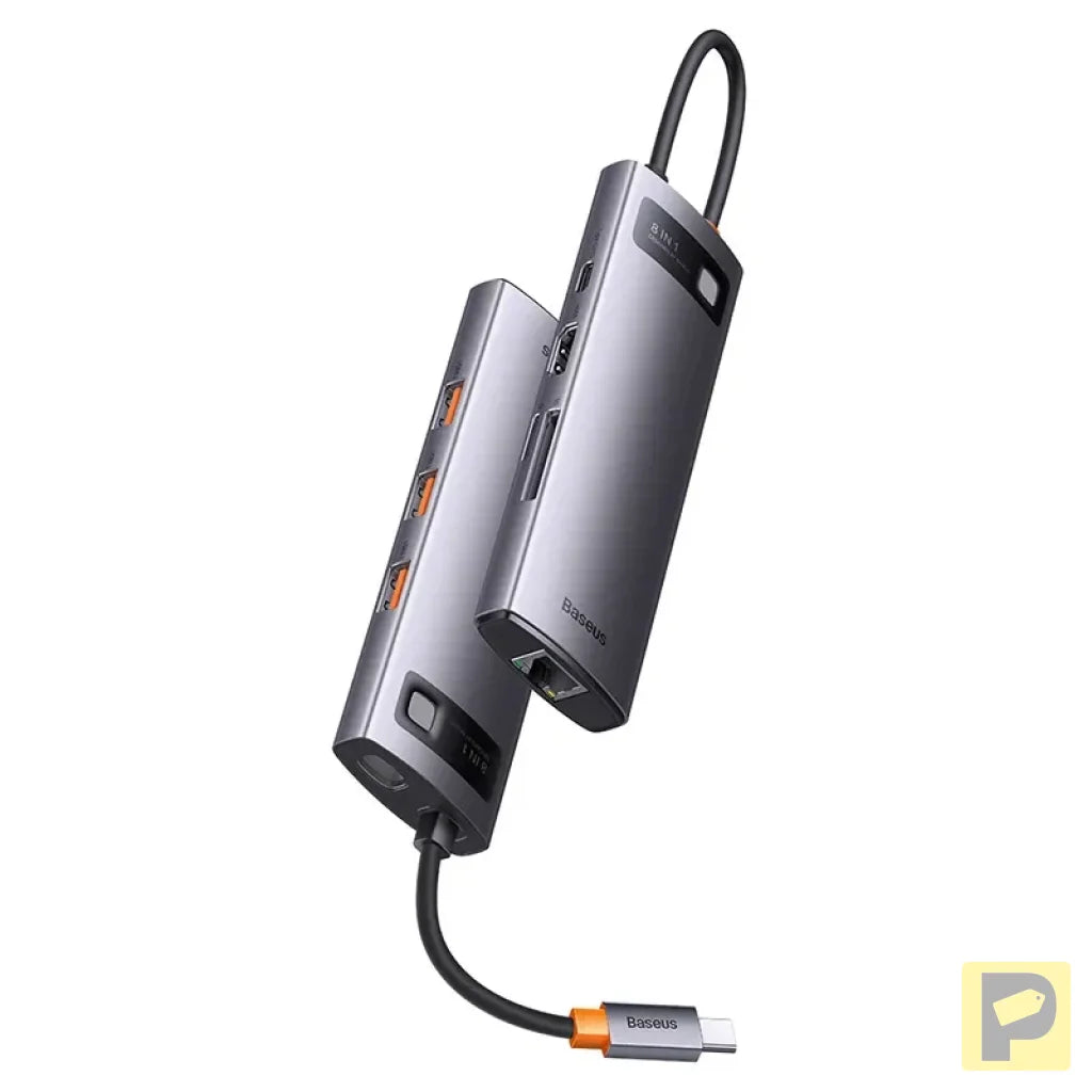 Hub 8in1 Baseus StarJoy Series, USB-C to 3x USB 3.1 + HDMI + USB-C PD + RJ45 + microSD/SD