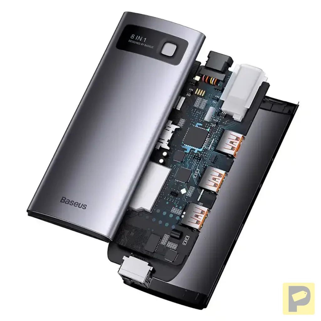 Hub 8in1 Baseus StarJoy Series, USB-C to 3x USB 3.1 + HDMI + USB-C PD + RJ45 + microSD/SD