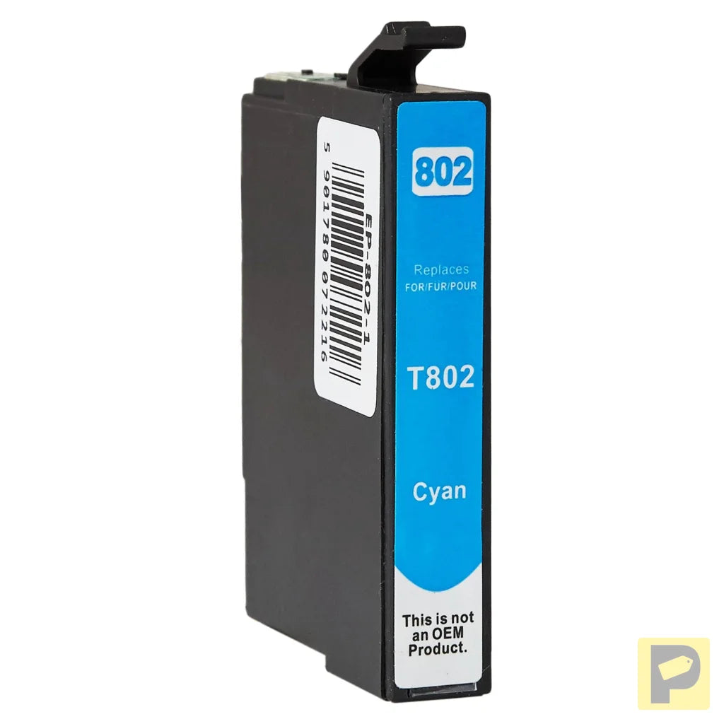 Ink for Epson | C13T08024010 / T0802 | cyan | 14 ml | bulk