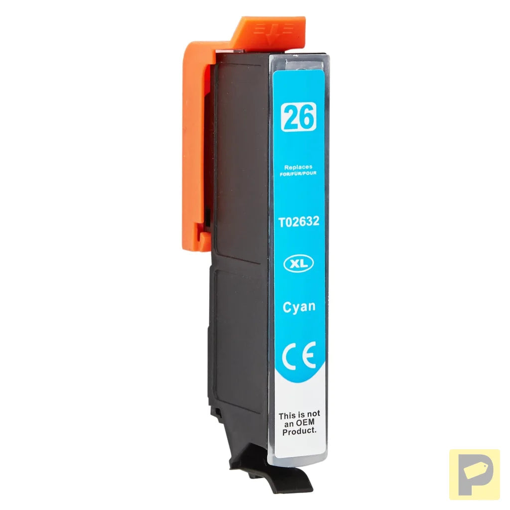 Ink for Epson | C13T26324010 / T2632 | cyan | 13 ml | bulk