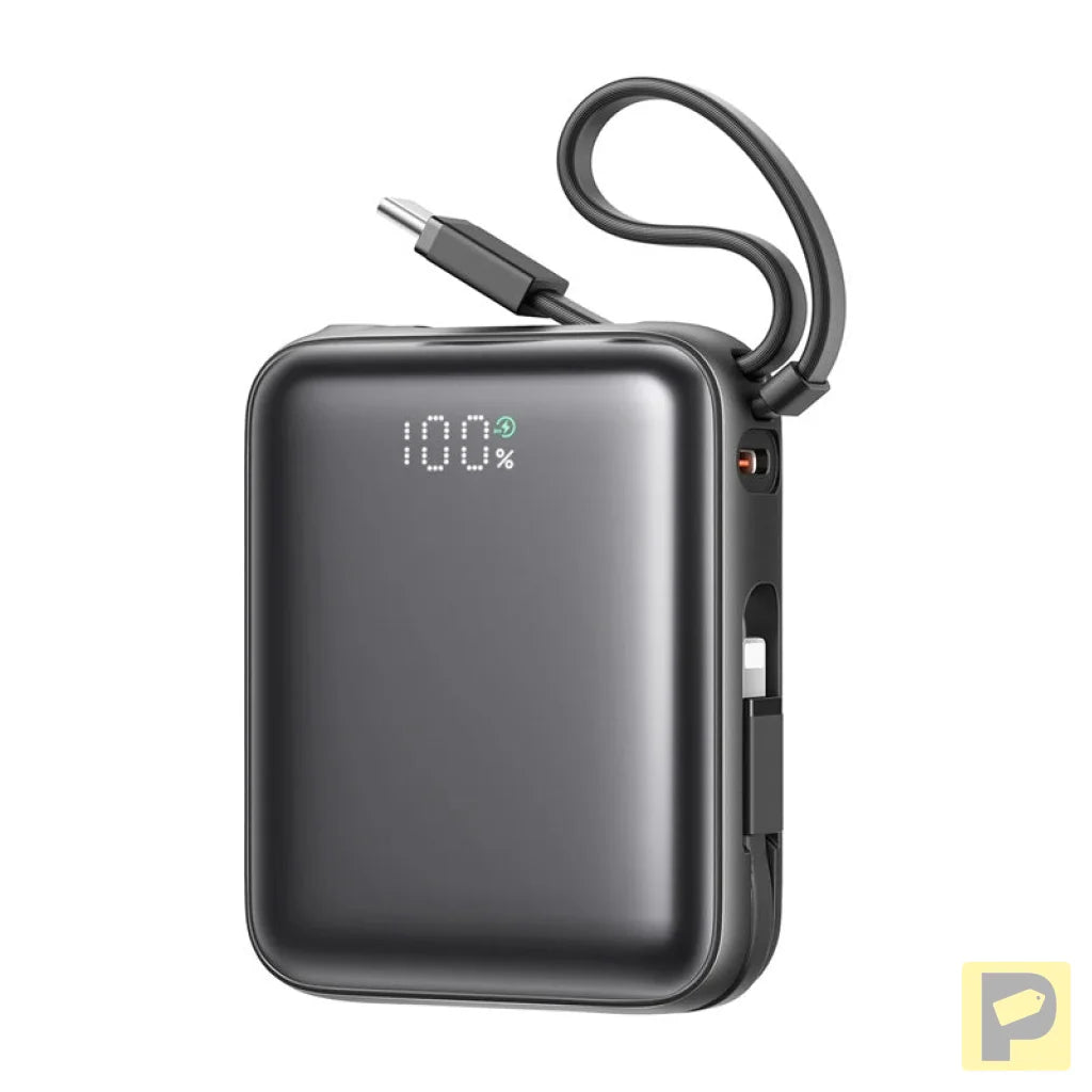 Joyroom Mini PowerBank JR-PBF27 22.5W with dual cable 10000mAh (black)
