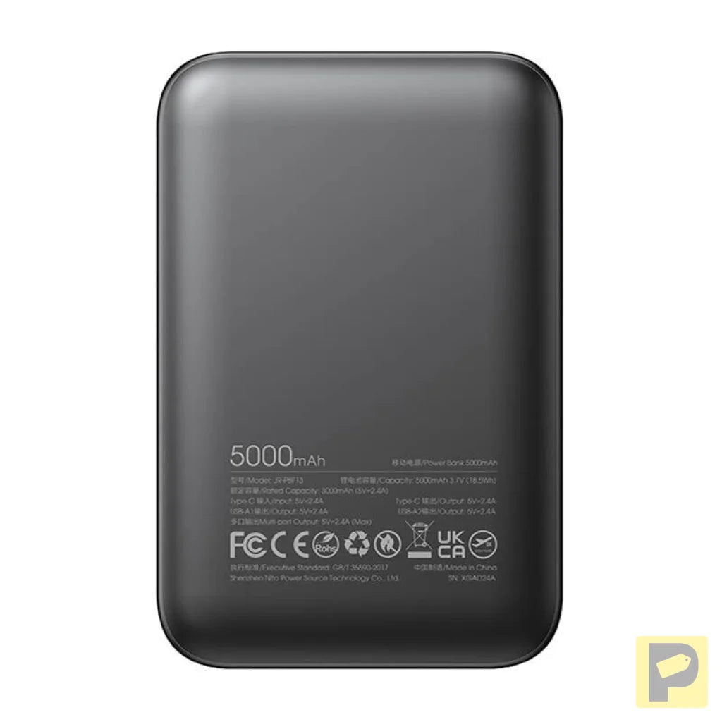 Joyroom Powerbank JR-PBF13; 2.4A LED, 5000mAh (black)