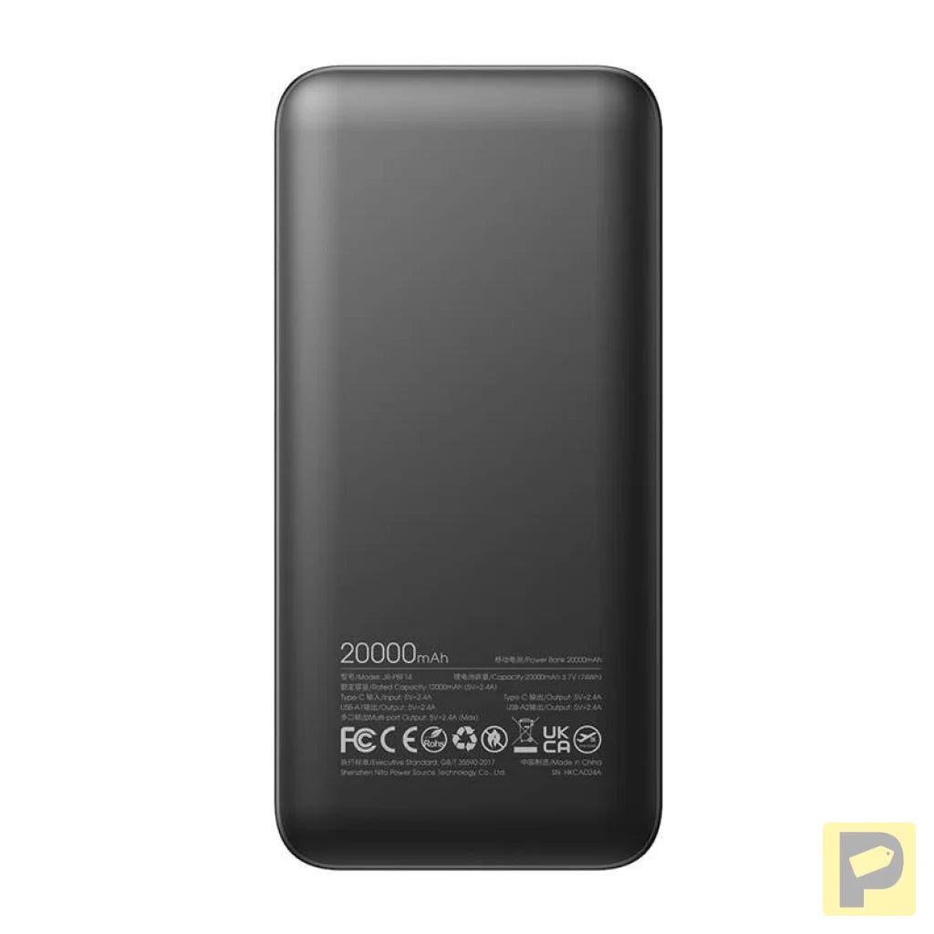 Joyroom Powerbank JR-PBF14 2.4A LED; 20000mAh (black)