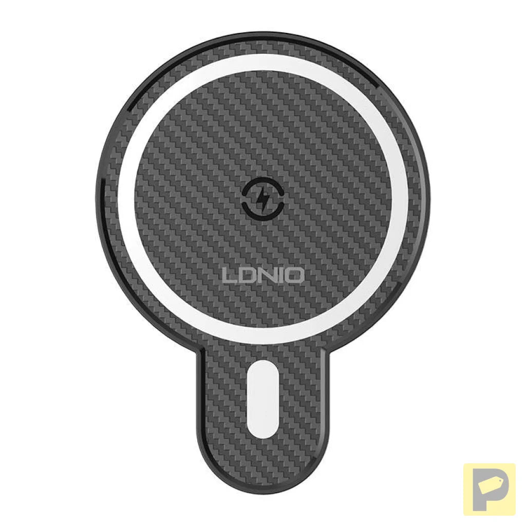 LDNIO Car Mount ,MA20 with inductive charger 15W and metal ring (Black)