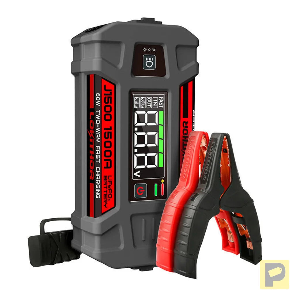 Lokithor J1500 Jump Starter / Booster 1000A + Powerbank 12000mAh + Flashlight 3-in-1 Device working in -20°C