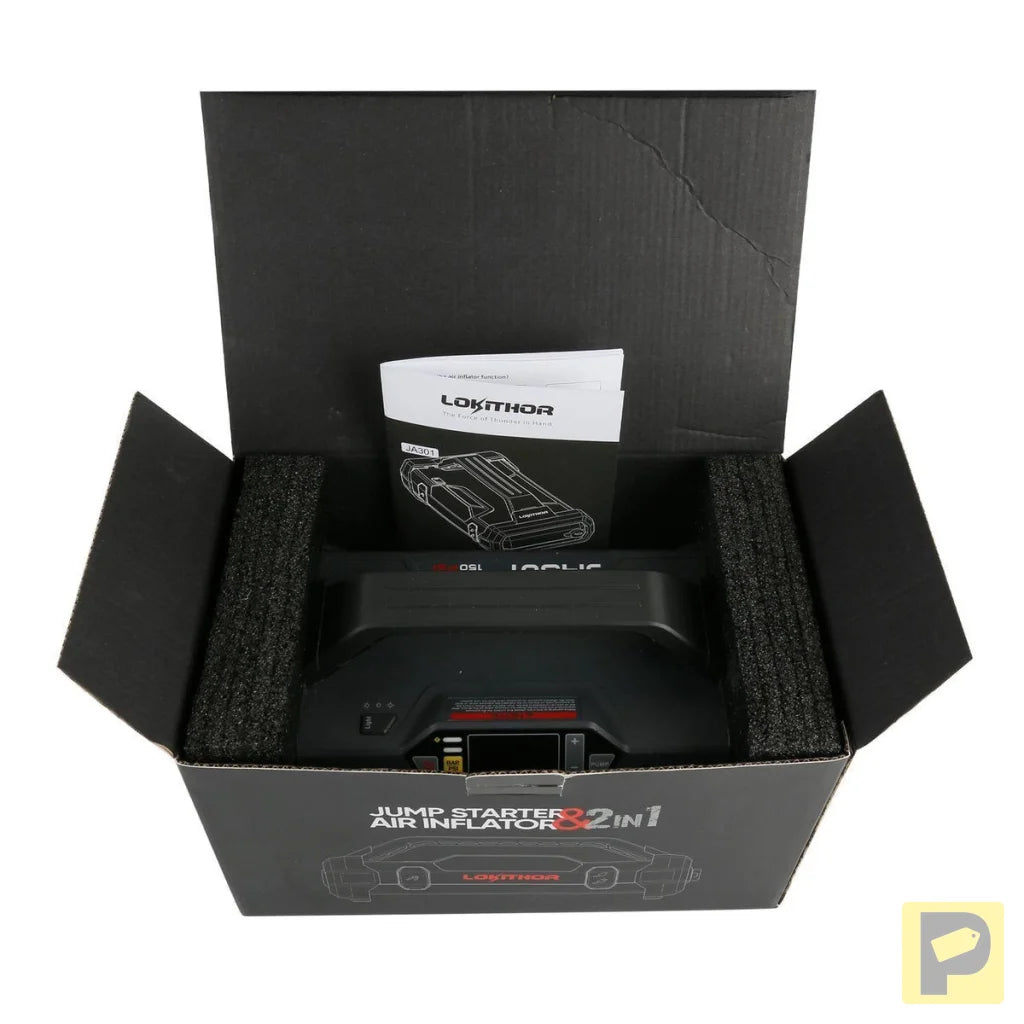 Lokithor JA301 Jump Starter / Booster 2000A + Powerbank 20000mAh + Compressor + Flashlight 4-in-1 Device