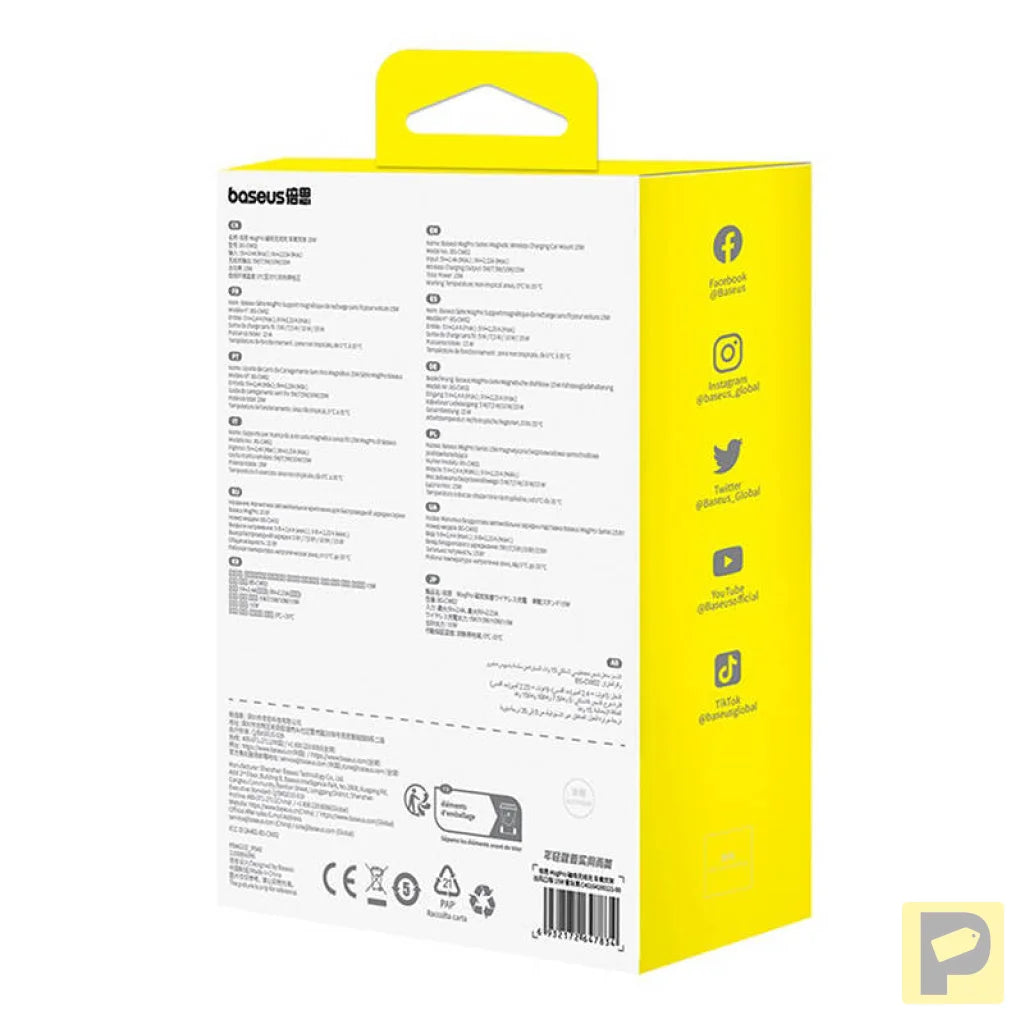 Magnetic Car Phone Holder Baseus MagPro 15W (black)