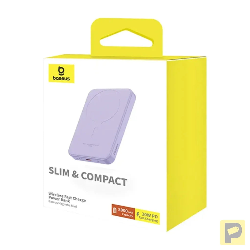 Magnetic Mini Powerbank Baseus 5000mAh 20W (purple)