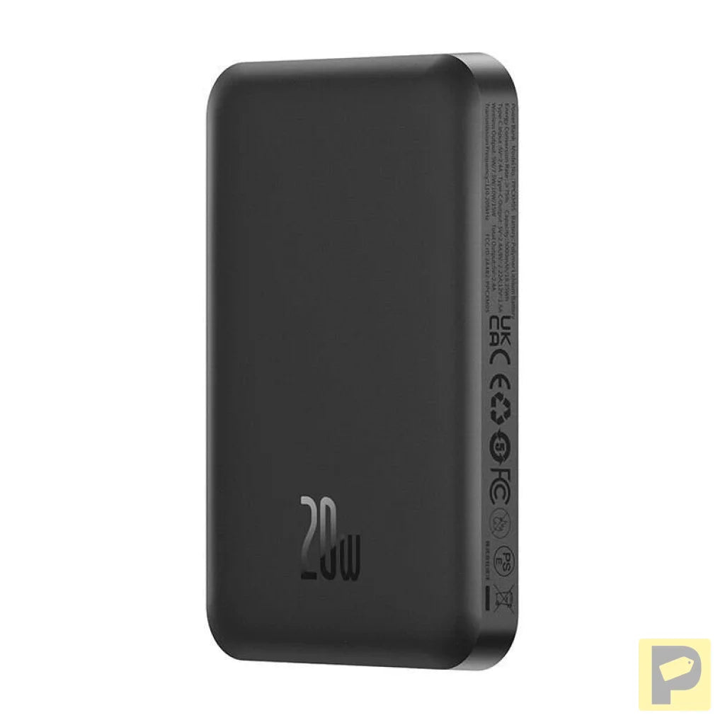 Magnetic Mini Powerbank Baseus 5000mAh, USB-C 20W (black)